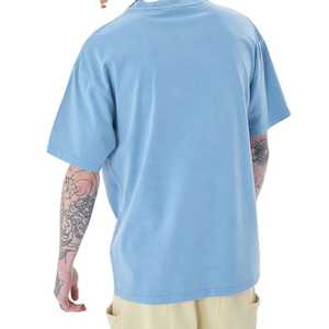 เสื้อยืดผู้ชายผ้าฝ้าย100% สั่งทำคุณภาพสูงธรรมดาโอเวอร์ไซส์180กรัม3D เปล่าพิมพ์ลายพัฟบนคอกว้าง - Product Image 3