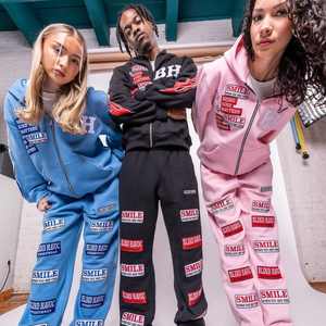 Top qualité Vintage lourd survêtement coton polaire broderie pantalons de survêtement français éponge en détresse à capuche hommes survêtement - Product Image 6