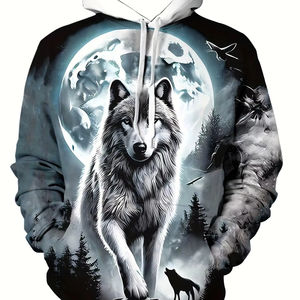 Camiseta Deportiva con Capucha para Hombre, de Moda, Otoño, 100% Algodón, Tejida, Cómoda, Suave, para Exteriores, Ciudad y Calle - Product Image 1