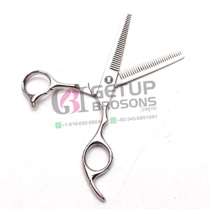 Tijeras de Peluquería para Adelgazar el Cabello, Acero Inoxidable 4Cr13, Mango de Goma, Tijeras de Barbero Duraderas - Product Image 2