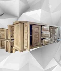 Armoire buffet en bois avec tiroirs - Product Image 2