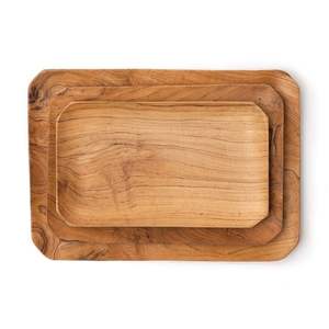 Lot de 3 plateaux de service à thé en bois de haute qualité, design merveilleux, plateau de service de taille personnalisée pour la décoration de la table de la maison - Product Image 1