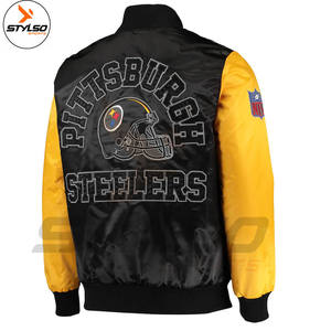 Veste universitaire en satin personnalisée en gros Veste de baseball d'hiver style Letterman taille XL pour hommes - Product Image 4