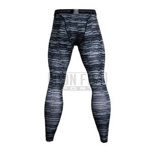Pantalon de compression professionnel pour hommes avec leggings de sport à motif imprimé pour la course et la gymnastique avec logo à la taille - Product Image 6