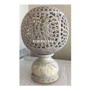 Portavelas de Piedra de Savia de la Mejor Calidad, Pulido, Diseño Natural Tallado a Mano, para Velas de Té, para Navidad, Hogar, Hotel - Product Image 1