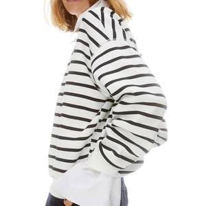 Automne Hiver Femme Sweats Nouveau Design Lâche Mode Pull avec Ras Du Cou Avant Cristal Badge et Logo Paillettes - Product Image 3