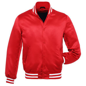 Chaqueta Varsity de Invierno para Hombre, Estilo Urbano, Superficie Brillante de Satén, Forro Suave, Construcción Duradera, Moda Deportiva - Product Image 5