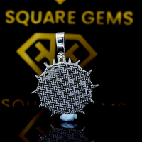 Pendentif Croix Médaillon en Moissanite pour Enfants et Hommes, en Argent Sterling 925, Bijoux Hip Hop Personnalisés pour Rappeurs, Qualité VVS, Teste le Test du Diamant