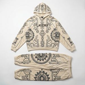 Ensembles de survêtement pour hommes en molleton de coton lourd délavé à l'acide pour sweat-shirt et pantalon de survêtement Y2K, vêtements de rue, vêtements personnalisés en gros - Product Image 1