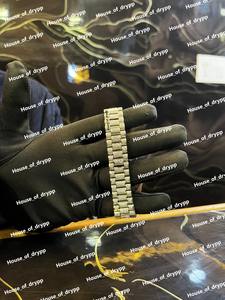 Montre à cadran romain sertie de diamants Moissanite, mouvement automatique en acier inoxydable, montre de luxe tendance hip-hop - Product Image 2