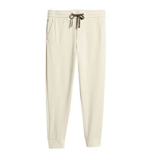 กางเกงวิ่งออกกำลังกายเอวสูงของผู้ชายกางเกงกีฬาผ้าคอตตอนแบบตรงลายขวางสีพื้นออกแบบโลโก้ได้ตามต้องการ - Product Image 5