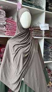 <b>Hijab</b> <b>Jersey</b> Satin Stripes Lux <b>Hijab</b> Custom Ethnic Muslim Scarf Solid <b>Jersey</b> Premium Lux with Colors Lightweight Summer Season - Product Image 5