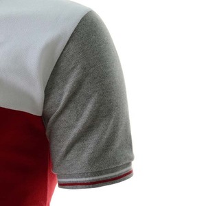 เสื้อผ้าบล็อกสีสำหรับผู้ชาย เสื้อเชิ้ตผ้าฝ้ายถัก 100% แห้งเร็ว ระบายอากาศดี ผ้าสำหรับฤดูร้อน ปกเสื้อแบบพับได้ ลดราคา - Product Image 6