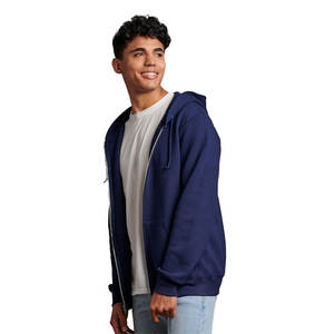 เสื้อมีฮู้ดซิปสำหรับผู้ชายผู้หญิงใหม่เสื้อแจ็คเก็ตผ้าเทอร์รี่มีซิปแบบเรียบสำหรับฤดูหนาว - Product Image 2