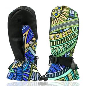 Fabricants d'usine directs Gants de moufles de ski en cuir de chèvre Résistant à l'eau Personnaliser la couleur et le logo Gants de ski respirants - Product Image 3