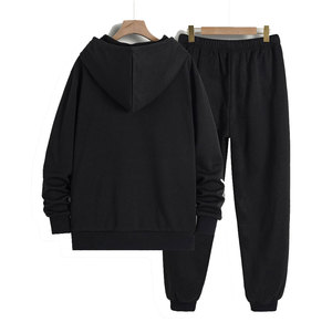 Chándal ajustado de 2 piezas para hombre de diseñador 2025, ropa informal de alta calidad, opciones de talla grande personalizadas, conjuntos de invierno sólidos con cuello con capucha - Product Image 2