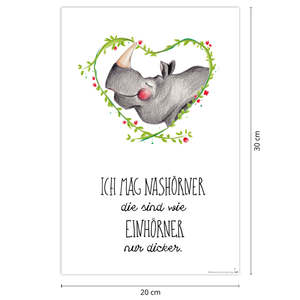 แรดพิมพ์ศิลปะ-การแสดงออกส่วนบุคคลของการชื่นชมสำหรับสิ่งมีชีวิตที่งดงาม - Product Image 1