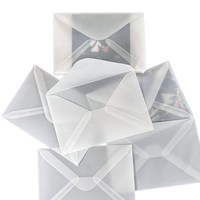Enveloppes portefeuilles en vélin translucide, modernes, transparentes, personnalisables pour les invitations de mariage et la papeterie de luxe