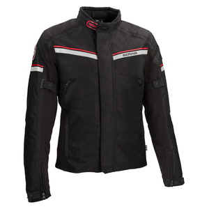 Blouson de moto Bering Greenwich en cuir véritable, coupe-vent, respirant et imperméable pour l'été, avec techniques d'impression - Product Image 1