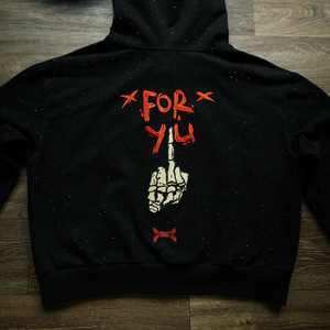 เสื้อฮู้ดซิปซิปรูดรูดรูดรูดซิปซิปทรงวินเทจโอเวอร์ไซส์ออกแบบได้ตามต้องการ - Product Image 2