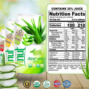 Free Sample & Private Label 330ml Aloe Vera Passion Juice Drink with Pulp VINUT Vietnam Manufacturer - Wholesale Best Price - Product Image 2