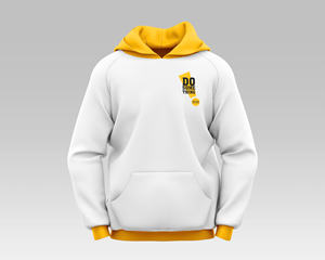 Sweat à capuche en coton mélangé pour homme avec doublure en polaire à surface lisse pour sérigraphie et broderie - Product Image 1