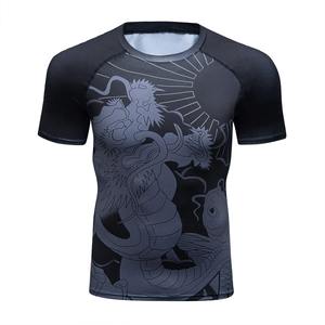 Mens T <b>Shirt</b> Compression <b>Shirt</b> Short Sleeve <b>Novelty</b> Print Boxing Running Daily Training Sportswear Unisex Fitness T-<b>shirts</b> Tops - Product Image 4