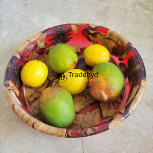 Tazón de resina para casa estilo Boho chic diseño rústico artesanal perfecto para estética natural de Tradebyd - Product Image 1