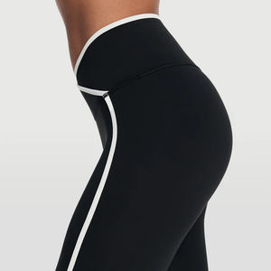 Leggings para Mujer con Cintura Cruzada que Realza la Figura, 82% Poliéster, 18% Elastano, Leggings Elásticos en 4 Direcciones, Pantalones de Yoga y Gimnasio - Product Image 4