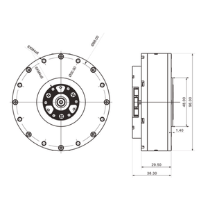 Actuador de Juntas Integrado con Motor de Torque sin Marco ABS8006 de 24V para Robot Humanoide - Product Image 2