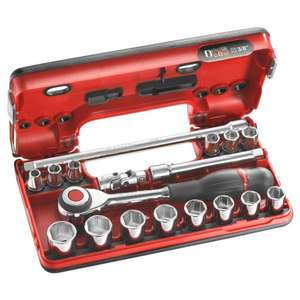 ชุดเครื่องมือ Facom DBOX 6-Point 3/8'' ชุดซ็อกเก็ต 18 ชิ้น - Product Image 1