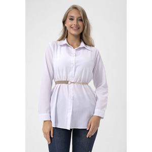 Chain-detailed thin <b>elastic</b> women's <b>belt</b>, suitable for jackets, shirts, and dresses. - BEIGE - Product Image 1
