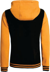Veste d'université pour femmes Turn Down Shoulder Baseball College Jacket Vestes en cuir véritable pour femmes en gros - Product Image 4