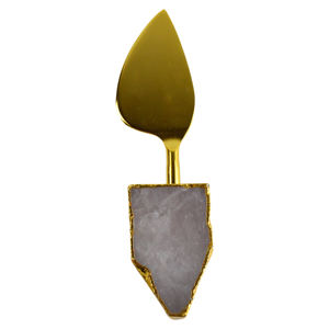 Juego de cubiertos de ágata de acero inoxidable de alta calidad 2024, cubiertos chapados en oro con plato para decoraciones de cocina y obsequios - Product Image 3