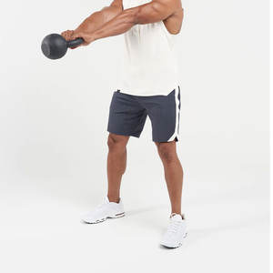 Shorts décontractés pour hommes en coton 100% personnalisables, avec poches zippées, séchage rapide, confortables, taille mi-haute, pour l'été et la gym, avec logo personnalisé, vente en gros - Product Image 4