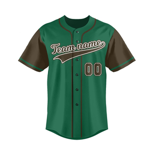 Fournisseur de maillots de baseball, logo personnalisé imprimé, vêtements d'équipe à boutons, tissu en polyester respirant, séchage rapide, maillot de baseball personnalisé - Product Image 1
