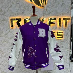 Best Edition Good Manufacturer Wool and Silk Men's Jacket with <b>Covered</b> <b>Button</b> Closure versity jackets Lettermen jackets - Product Image 3