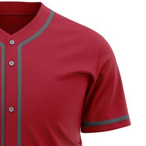 Maillot de baseball unisexe de haute qualité pour hommes, couleur unie, sublimation, broderie, uniforme d'équipe pour adultes, polyester respirant - Product Image 4