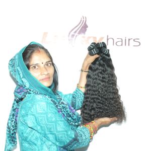 Extensions de cheveux humains vierges naturels, cuticules alignées, vague profonde lâche, Remy indien, fabricants, noir, cuticules alignées - Product Image 4