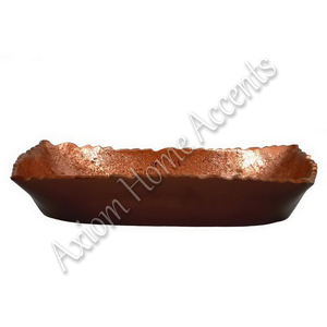 Bol à fruits en cuivre au design moderne et élégant en aluminium poli à la main par Artisan pour la salle à manger à usage commercial Accents jetables pour la maison Axiom - Product Image 1