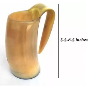 Authentic Eco-Friendly Viking Horn <b>Mug</b> Handmade Buffalo Horn Food Grade Medieval Style Religious Feng Shui Animal Beer <b>Mug</b> - Product Image 4
