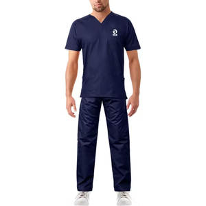 Medical <b>Doctor</b> Nursing Scrub Uniform <b>Set</b> Wholesale Cotton Made New Style Medical Scrub <b>Set</b> - Product Image 1
