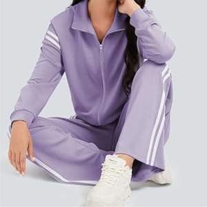 Custom Logo Printed <b>Velvet</b> Plus Size <b>Women's</b> Two-Piece Tracksuit Set with Velour <b>Jacket</b> and Jogger Pants - Product Image 6