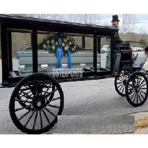 Carruaje de Caballos Negro para Últimas Rituales, Último Modelo Americano, Carruaje Fúnebre de Caballos, Carroza Fúnebre de Caballos - Product Image 1