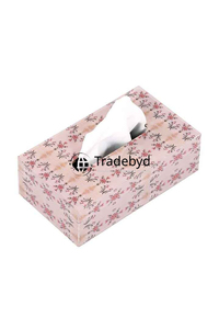 Boîte à mouchoirs et support en bois carré écologique et artistique Tradebyd, imprimé émail, pour décoration moderne - Product Image 5