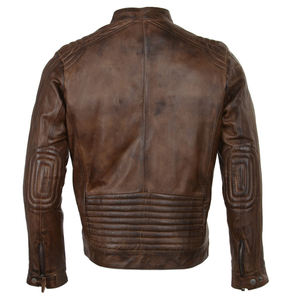 Veste de moto en simili cuir pour homme, imperméable, style vintage, bomber avec capuche amovible, veste pour homme - Product Image 3