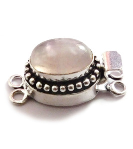 Antique Starling Argent Plaqué 26X15X10MM Rose Quartz Gemstone Box Fermoir B693 1 Brin 2 Brin 3Strand Composants de Fabrication de Bijoux - Product Image 3