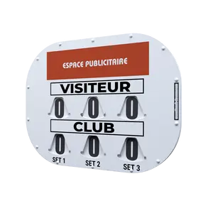 Manual Scoreboard Cliptec 80 X 60 Cm For Tennis Padel Basketball Handball Unperishable For All Weather Outdoor Or Indoor