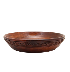 Nouveaux bols de service ronds en bois écologiques, finition naturelle, pour la maison et la table de mariage, collations, service de restauration - Product Image 5