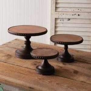 Support à gâteau rond en bois avec artisanat artistique et design haut de gamme pour un superbe affichage de gâteau lors des anniversaires d'anniversaire - Product Image 5